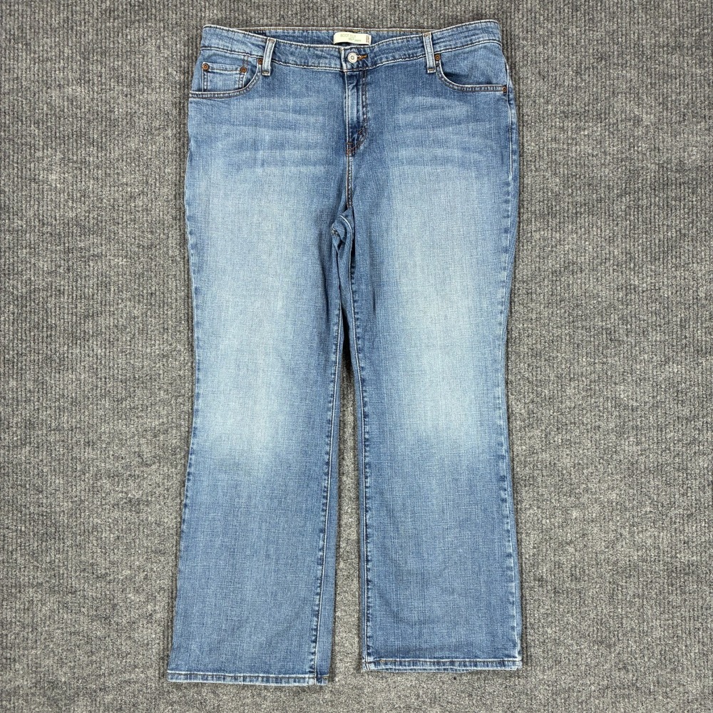 Levis 580 Boot Cut Jeans Womens 20M Light Wash Stretch Denim Blue High Rise